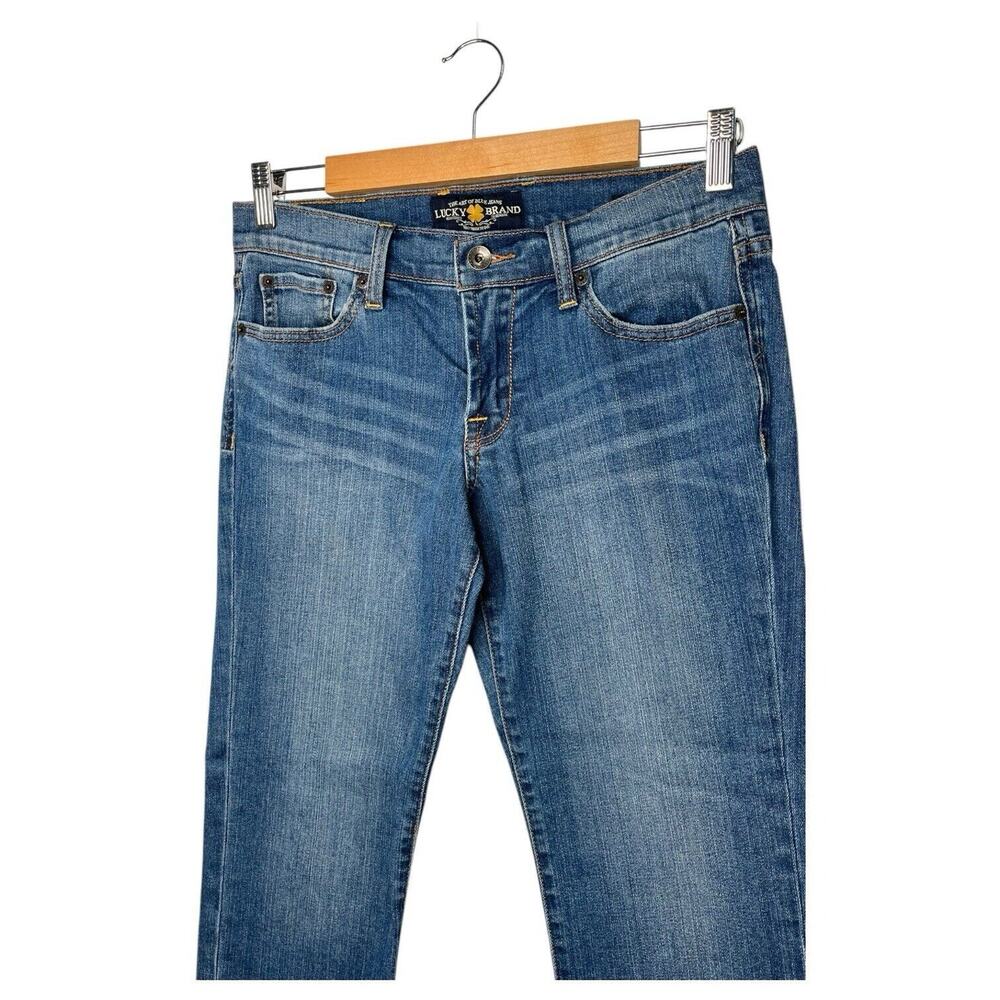 Lucky Brand Jeans Womens 4 Blue Cropped Sweet N Crop Denim Boho Festival 7W11249 - Picture 9 of 12